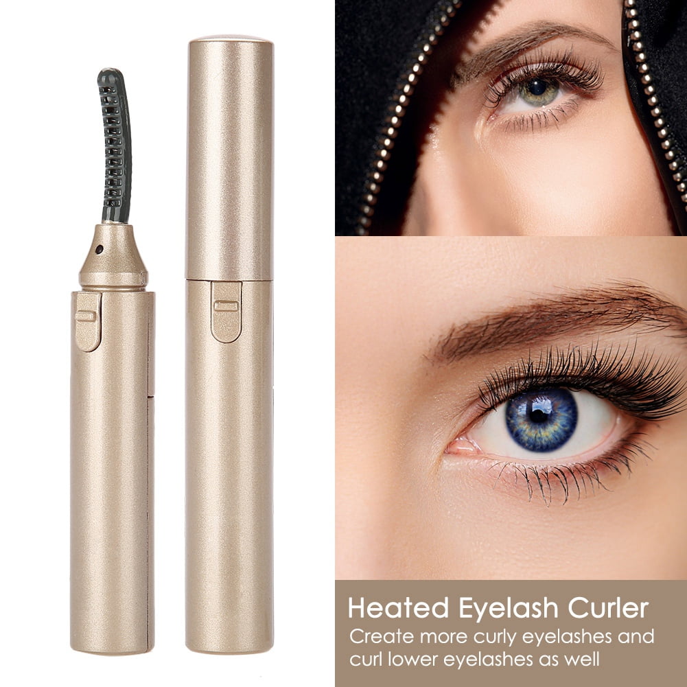 Qiilu Electric Heated Eyelash Curler Mini Doublesided Eyelash Curling