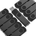 thumbnail image 2 of 16GB USB Flash Drive 10 Pack Thumb Drive Kepmem USB 2.0 Flash Drive Bulk Metal USB Memory Stick Swivel Pendrive Keychian Design Zip Drive Black Jump Drive with 10pieces Ropes Fold Storage for Friend, 2 of 5