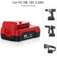 thumbnail image 5 of 2 Packs 3.0Ah Replacment for Porter Cable 18V Battery Lithium Compatible with Porter Cable 18 Volt Battery PC18B PC188 PC18BL PC18BLX PC18BLEX PCXMVC Cordless Power Tools, 5 of 6