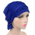 thumbnail image 3 of Chemo Cancer Headscarf Ruffles Hat Ethnic Turban Headwear Pleated Beanie Hijab, 3 of 19