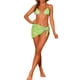 thumbnail image 2 of INSPIRAR CHIC Conjuntos de Bikini de 3 Piezas con Tie Dye para Mujeres, Trajes de Baño Halter de Triángulo con Sarong y Falda de Playa, Traje de Baño Talla X-Large Amarillo Verde, 2 of 5