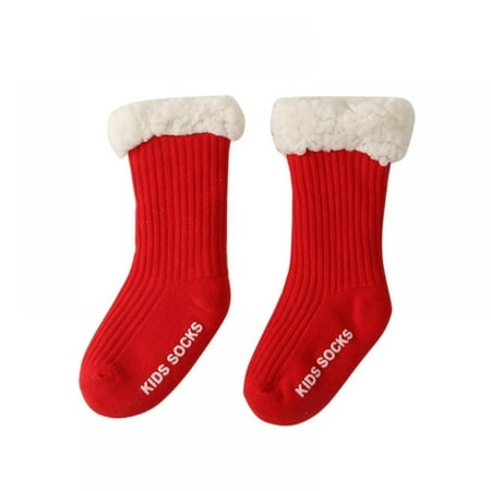 

LOVEBAY Unisex Kids Warm Thick Socks Baby Boy Girl Non Slip Socks Winter Thick Soft Kids Warm Socks with Grips Crew Boot Gift Socks