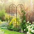 thumbnail image 2 of Outsunny 2 Pcs Garden Trellis for Climbing Plants, Outdoor Metal Trellis, 2 of 10