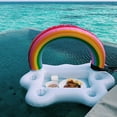 thumbnail image 3 of Inflatable Rainbow Cloud Drink Holder, Floating Beverage Salad Fruit Serving Bar Table Bar Pool Float Party, 3 of 5