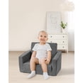 thumbnail image 2 of Silla para bebés y niños Jouha, sofá convertible suave 2 en 1, gris, 2 of 8