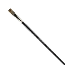 Creative Mark Hamburg Premiere Professional Oil Painting Brushes - Flat #12 Oil Paint Brush - Handmade in Germany, Natural & Synthetic Hair Blend, Long Triple-Lacquered Birch Handle