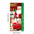 thumbnail image 3 of Lilixerw Christmas Santa Claus Pattern Door Cover Decorations,Fashion Merry Xmas Hanging Wall Decoration Sign for Festival Holiday Decor,Party Supplies,35.43 x 72.83 inch, 3 of 5