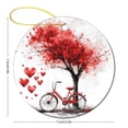 thumbnail image 2 of Christmas Ceramic Ornament Red Bicycle Love Heart Ceramic Double Sided Tree Xmas Ornament Retro Heart Tree Red Bicycles Christmas Xmas Tree Ornament Decoration Hanging Pendant Decor, 2 of 5