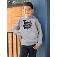thumbnail image 2 of Trick Or Treat Spooky Style Hoodie Juniors - Youth Hoodie, Sport Grey, Small, 2 of 4