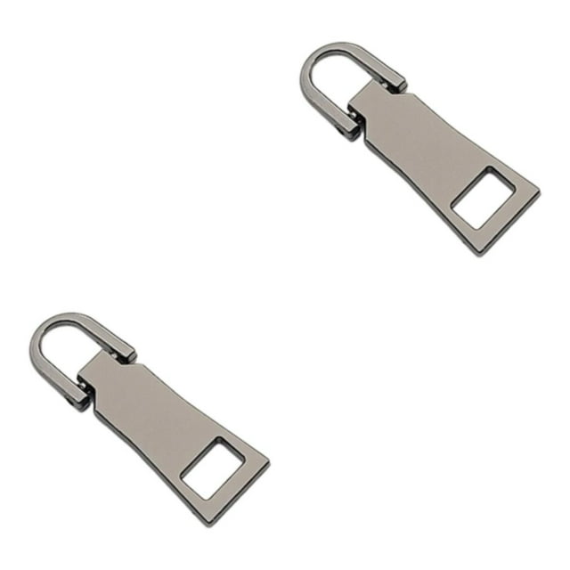 Langgg 3pcs/set Reusable Zippers Pull Tab - Universal Metal Zippers Replacement Zippers Replacement Header No. 3 * Gun color 2Set