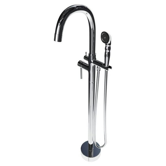 Castello USA Inc Neptune Brass Tub Filler w/Breeze Handheld Shower in Chrome