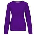 thumbnail image 4 of Chandails en Molleton Décontractés à Col Rond pour Femmes Manches Longues Coupe Ample Pull Doux Tenues de Mode Automne, 4 of 5