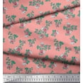 thumbnail image 2 of Soimoi Crepe Silk Fabric Leaves & Rose Floral Fabric Prints By Yard 42 Inch Wide, 2 of 3