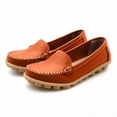 thumbnail image 4 of Women Casual Slip On Flats Loafers, Soft Cushioned Sole Comfort Footwear For Walking Shopping Office Daily Outfits Orange 7.5, 4 of 6