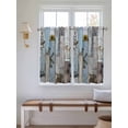 thumbnail image 2 of Blue Grey Wooden Bathroom Window Curtain, Farmhouse Barn Sunflowers Retro Light Filtering Coffee Kitchen Curtains, Bedroom Living Room Curtains 2 Panel 84"x45", 2 of 6