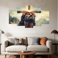 thumbnail image 2 of ZHONGYUTONG 5 Piece Christian Wall Art Jesus Pictures Set of 5 for Christ Church Dining Living Room Home Decor Cross Painting Canvas God Poster Prints Framed (8x14inx2pcs 8x18inx2pcs 8x22inx1pcs), 2 of 5