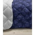 thumbnail image 3 of Abstract Down Alternative Comforter, Modern Clouds Inspired Stripes Motifs Circular Shapes Illustration, Microfiber Quilt for All Season, 5 Sizes, Dark Ceil Blue and White, by Ambesonne, 3 of 3