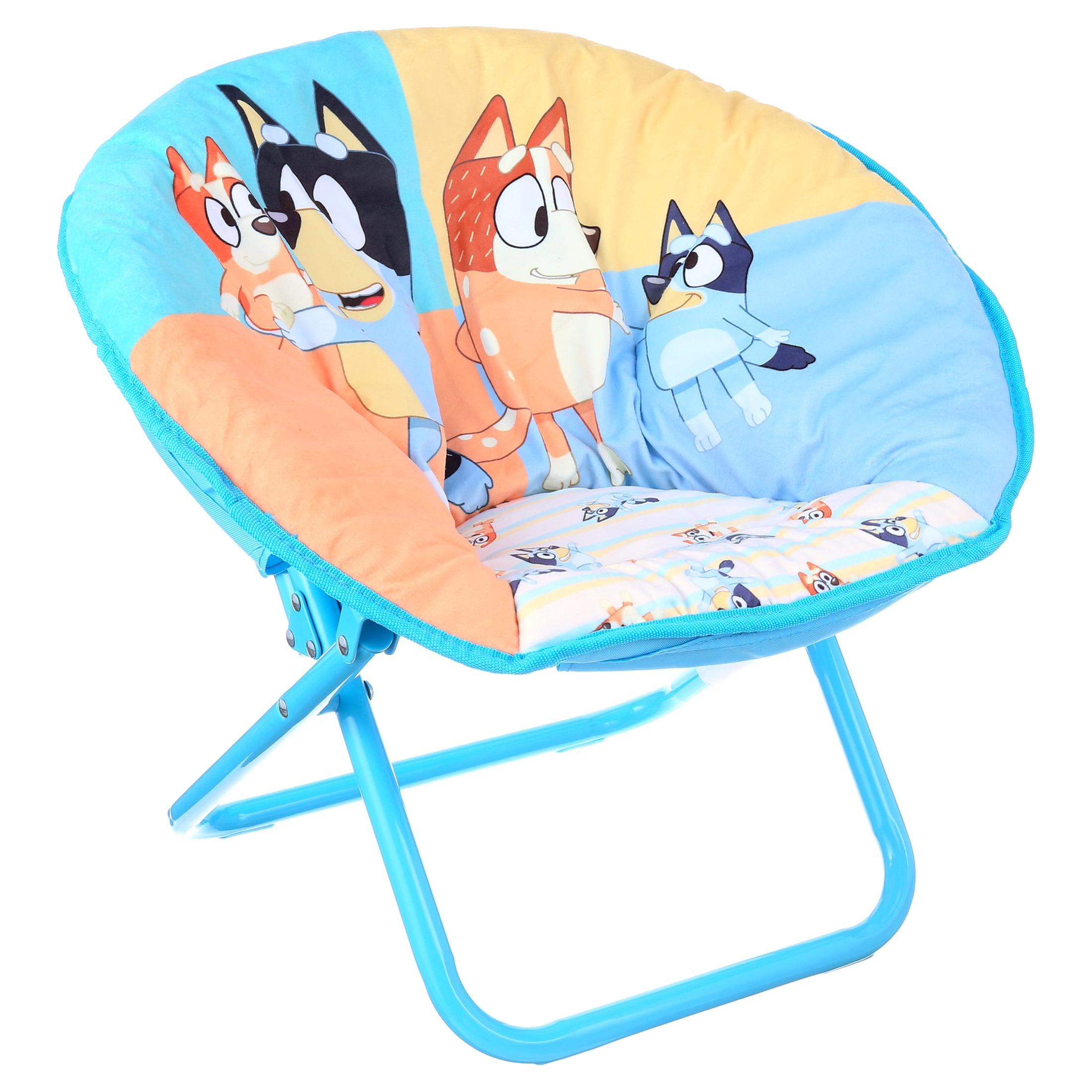 Bluey Round Foldable Saucer Chair, Blue