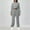 Gray, variant on Womens Full Zip-Up Hoodie Tracksuit Set Long Sleeve Casual Jogging Suits Workout Gym 2 Piece Outfits with Pockets