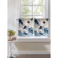 thumbnail image 3 of Half Window Curtains 24 Inches Long, Blue Geometric Window Treatment Curtain Drapes, Modern Abstract Oil Painted Short Curtains Tiers for Kitchen Over Sink, 27.5"x24", 2 Panels, 3 of 7