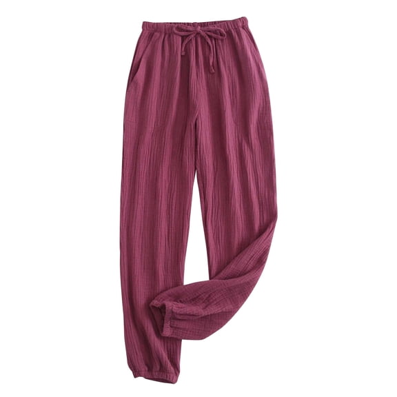 yillto Lounge Pajama Pants for Women Elastic Waist Drawstring Straight Pants Comfy Soft Pocket Pajama Pants