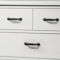 thumbnail image 3 of Jermy 47 Inch Tall Dresser, 5 Drawers, Black Handles, Crisp White Finish, 3 of 6