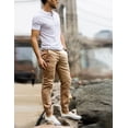thumbnail image 4 of Pantalones de chándal Bilitry BIBONG para hombre, estilo chino cargo, algodón, caqui, XXL, 4 of 9