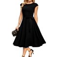 thumbnail image 1 of Vestido de cóctel DRESSTELLS negro para funeral, fiesta de té, negro, XL, 1 of 5
