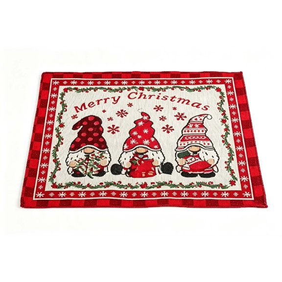 Miwamany Christmas Placemat Festive Table Mat Holiday Decorative Dining Mat for Kitchen Dinner Party, Winter Xmas Table Setting Protector, Easy Clean