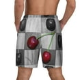 thumbnail image 3 of Kdxio Cherries Laid Print Men'S Swim Trunks With Compression Liner 7 Inch Inseam Quick Dry Swim Shorts, 3 of 7
