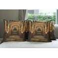 thumbnail image 6 of Ambesonne Gothic Throw Pillow Cover 4 Pack, Secret Passage Medieval, 16", Brown and Red, 6 of 7