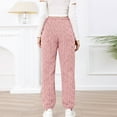 thumbnail image 5 of Diufon Women's Plush Pajama Pants Thermal High Waisted Fuzzy Fleece Home Sleepwear Pants with Pocket, 5 of 7