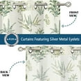 thumbnail image 4 of Vargottam Foliage Print Sheer Georgette Curtains for Windows & Small Doors - Set of 2 Panels, 72" Long, Grommet Top, Printed Light Filtering Drapes for Living Room or Study, 4 of 9