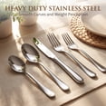 thumbnail image 5 of Kikcoin Silverware Set for 8, 49 Pcs Stainless Steel Flatware Set, Mirror Polished  Tableware Cutlery for Home, Restaurant, Dishwasher Safe, 5 of 12