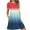Red, variant on Erwazi Women's Casual Summer Dress Short Sleeve T Shirt Dress Gradient Print Tiered Swing Mini Dresses with Pockets