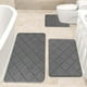 thumbnail image 4 of Juego de 3 alfombrillas de baño de espuma antideslizantes, suaves, absorbentes y de secado rápido para mayor seguridad y comodidad. Lavables a máquina. Gris oscuro. Aestivo | Gris oscuro |, 4 of 7