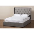thumbnail image 3 of Baxton Studio Penelope Modern and Contemporary Light Grey Fabric Queen Size Gas-Lift Platform Bed, 3 of 10