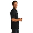 thumbnail image 3 of Port & Company Men's 50/50 Pique Polo Jet Black Size Large, 3 of 6