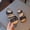 Black, variant on Eltusu Girls Sandals with Strap, No Slip Comfort Open Toe Soft Sole Summer Shoes Beige Size 11(Little Kids)