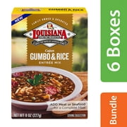 (6 pack) (6 Pack) Louisiana Fish Fry Products Cajun Gumbo & Rice Entree Mix, 8oz