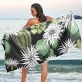 thumbnail image 6 of Green Cactus Black Beach Towel Fast Drying Camping Towels Sand Free Beach Blanket Soft Absorbent Travel Sport Towel for Gym Bath Shower Swimming 30" x 60" Washcloth Gift, 6 of 7