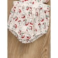 thumbnail image 6 of Seyurigaoka Christmas Sister Baby Girls Matching Outfit, Santa Dots Dress/Romper with Snaps, 6 of 7