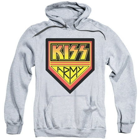 - kiss/ army logo adult pull over hoodie athletic heather kiss103