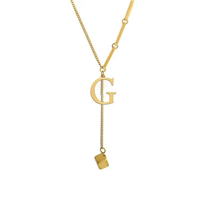 Pendentif Alphabet 26 Lettres Mode Collier Initiale Lettre pour Femmes F6J3