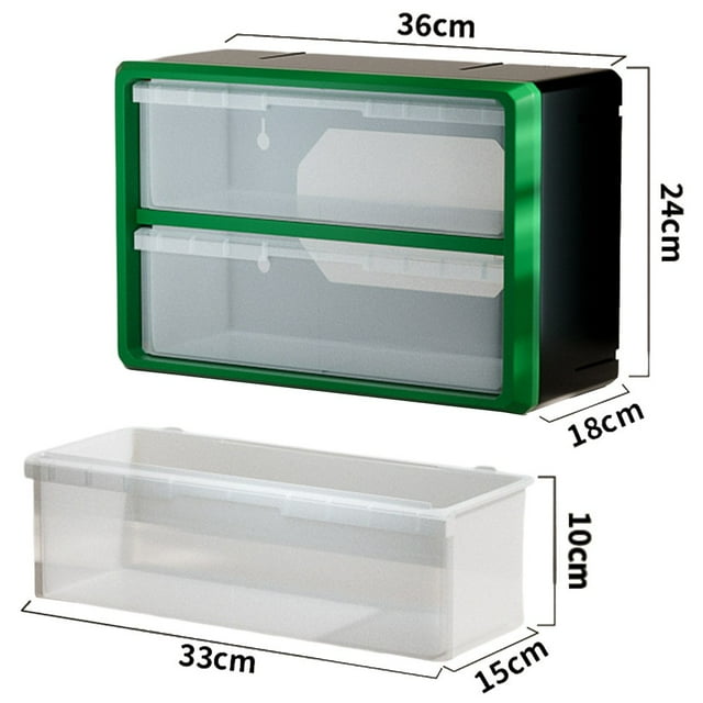 BTOER Plastic Drawer Parts Box Cabinet hardware Component Storage Wall Mount organizer