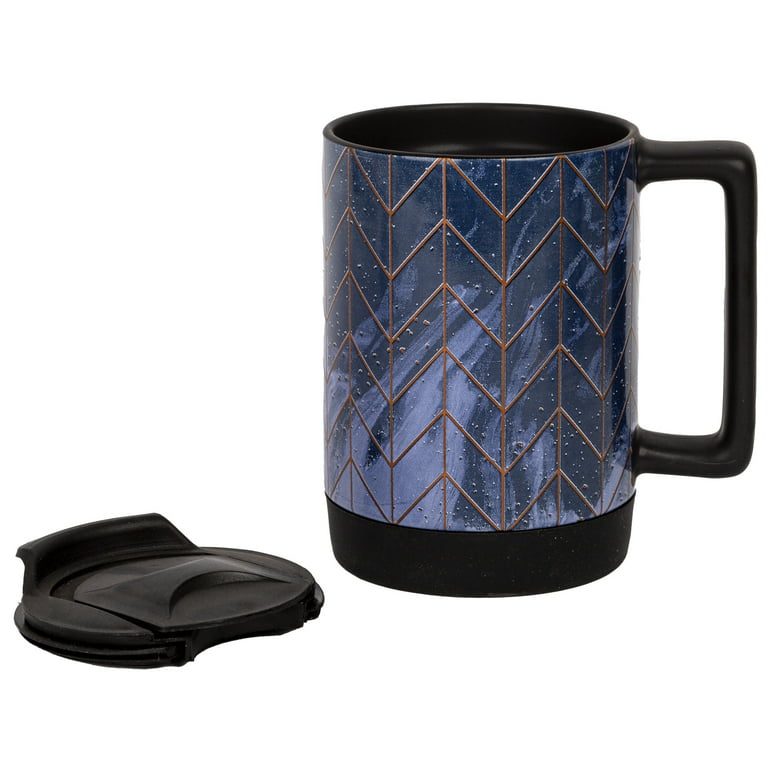 Ceramic Coffee Travel Mugs With Handle - Always Azul