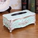 thumbnail image 2 of Caja de pañuelos de estilo europeo para sala de estar, con funda de lujo para servilletas Astilla verde, 2 of 9