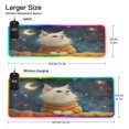 thumbnail image 3 of Wireless Charging Mouse Pad Large RGB Gaming Desk Mat 13 Light Modes Mousepad 31.5x11.8 Lovely Cat and Moon Star, 3 of 6