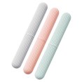 thumbnail image 4 of KAKOWELY 3pcs Portable Plastic Toothbrush Case Toothbrush Box Toothpaste Storage Holder Random Color,8.62"X1.22"X1.22", 4 of 5