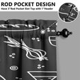 thumbnail image 3 of Vintage Kitchen Food Cooking Chef Tier Cafe Curtains for Bathroom Living RV Rod Pocket Window Drapes 36 Inch 2 Panels Set 28"x36" 2 Panels Window Treatment Tiers, 3 of 4